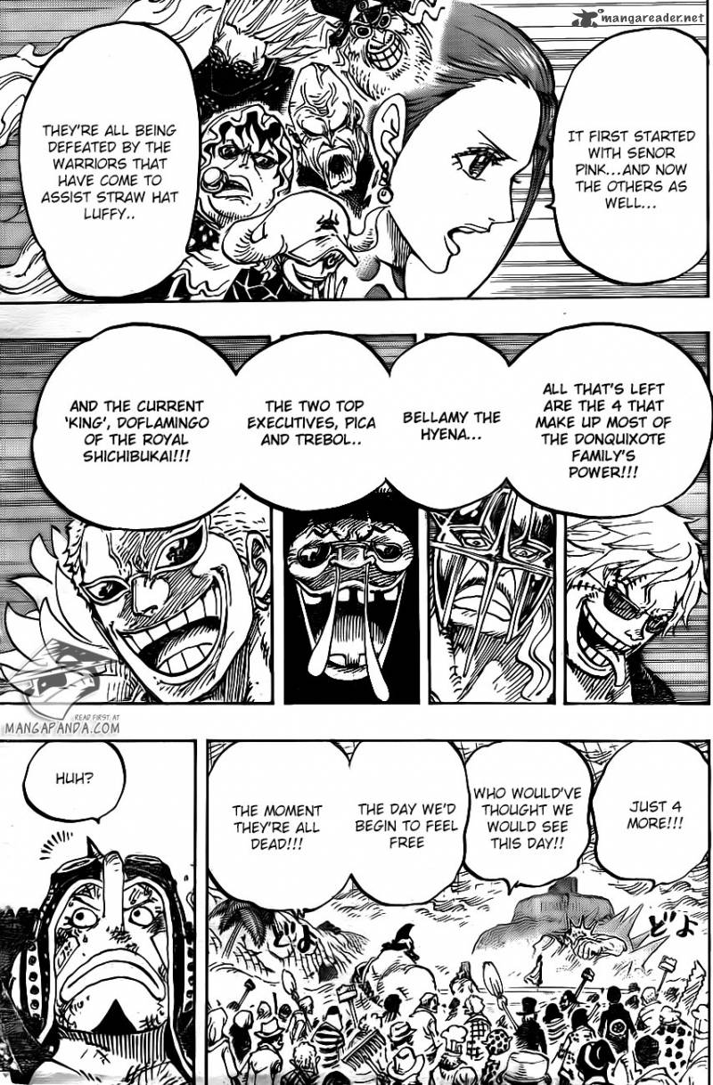 One Piece Manga Chapter 777 page 7 - Zoro vs. Pica