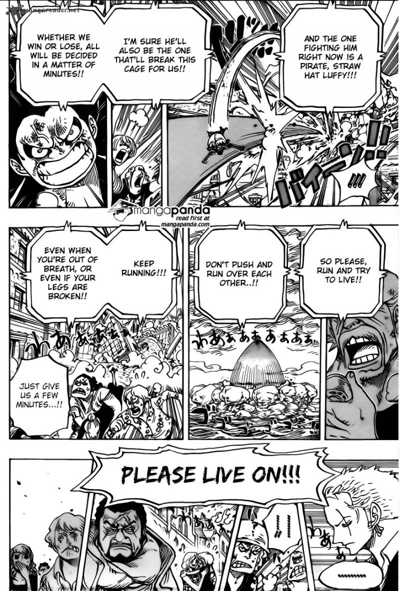 One Piece Manga Chapter 785 page 14 - Even If Your Legs Break