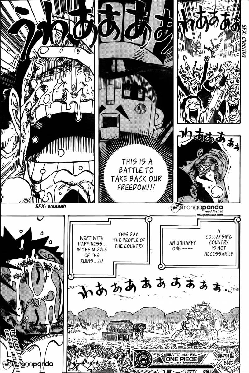 One Piece Manga Chapter 791 page 15 - Rubble