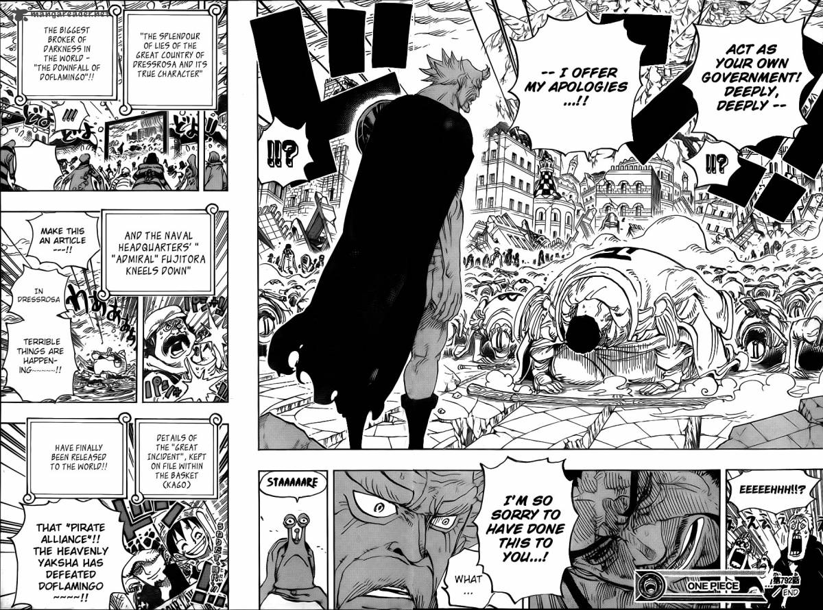 One Piece Manga Chapter 792 page 14 - Prostration
