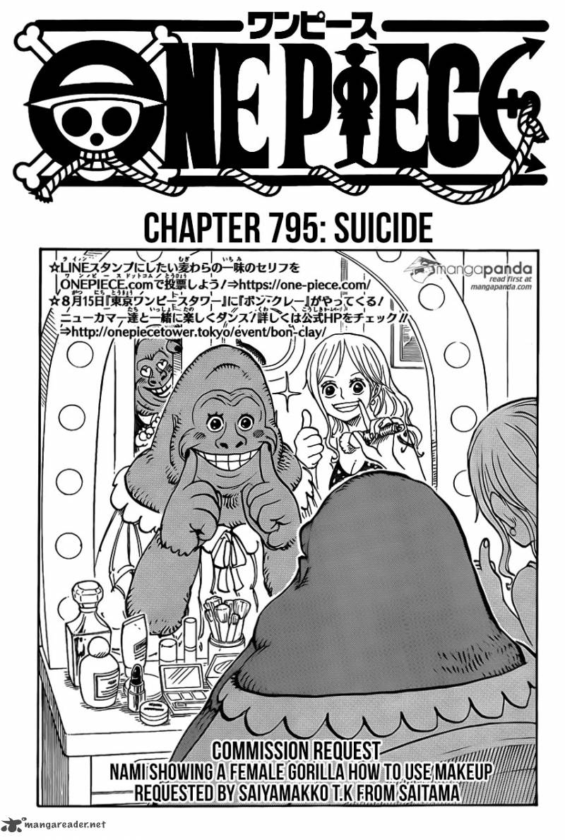 One Piece Manga Chapter 795 page 1 - Suicide