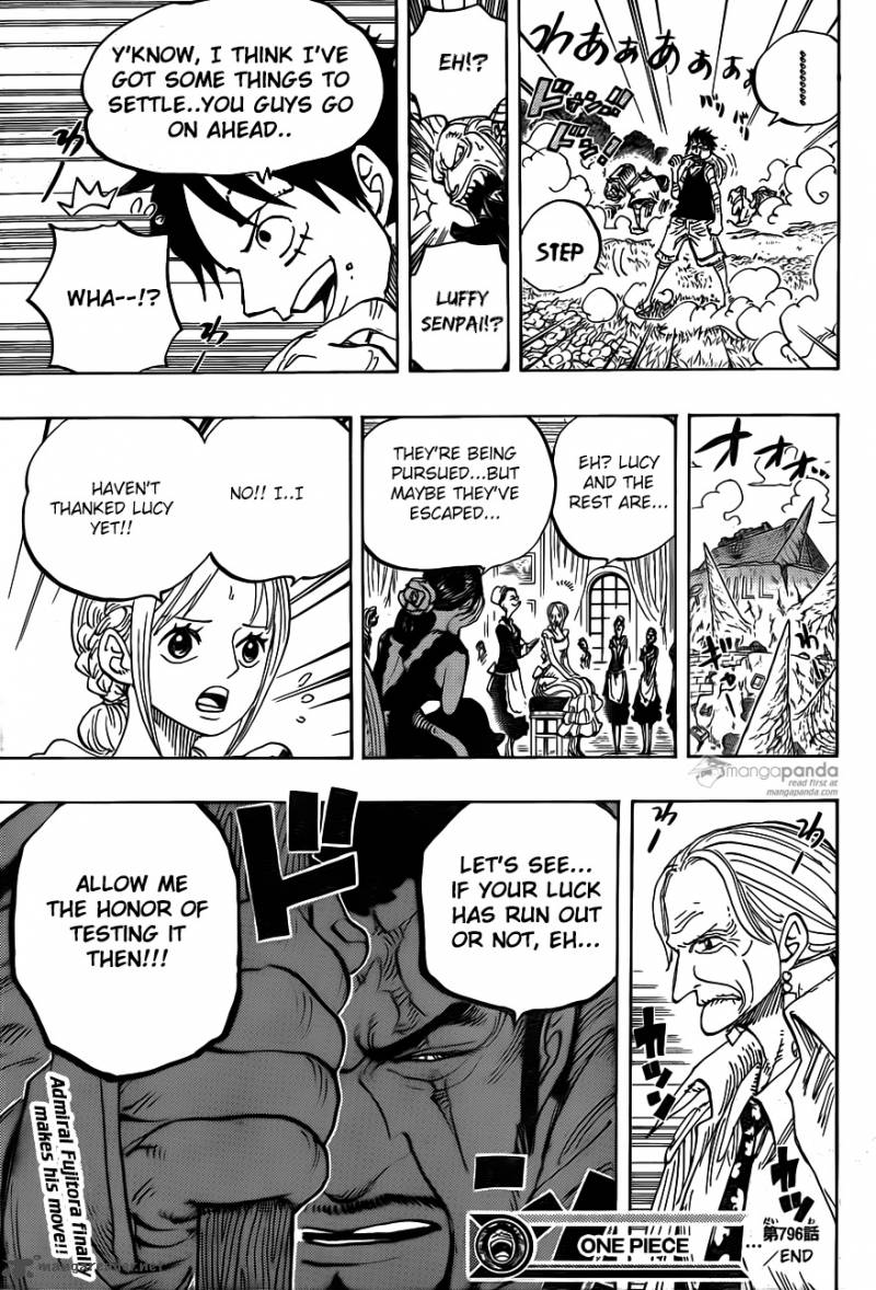 One Piece Manga Chapter 796 page 19 - Soldier-san's Conviction
