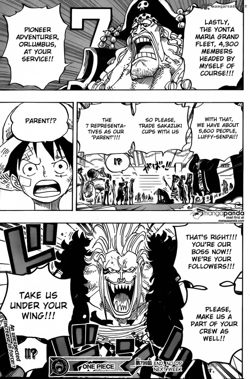 One Piece Manga Chapter 799 page 14 - Parent and Child
