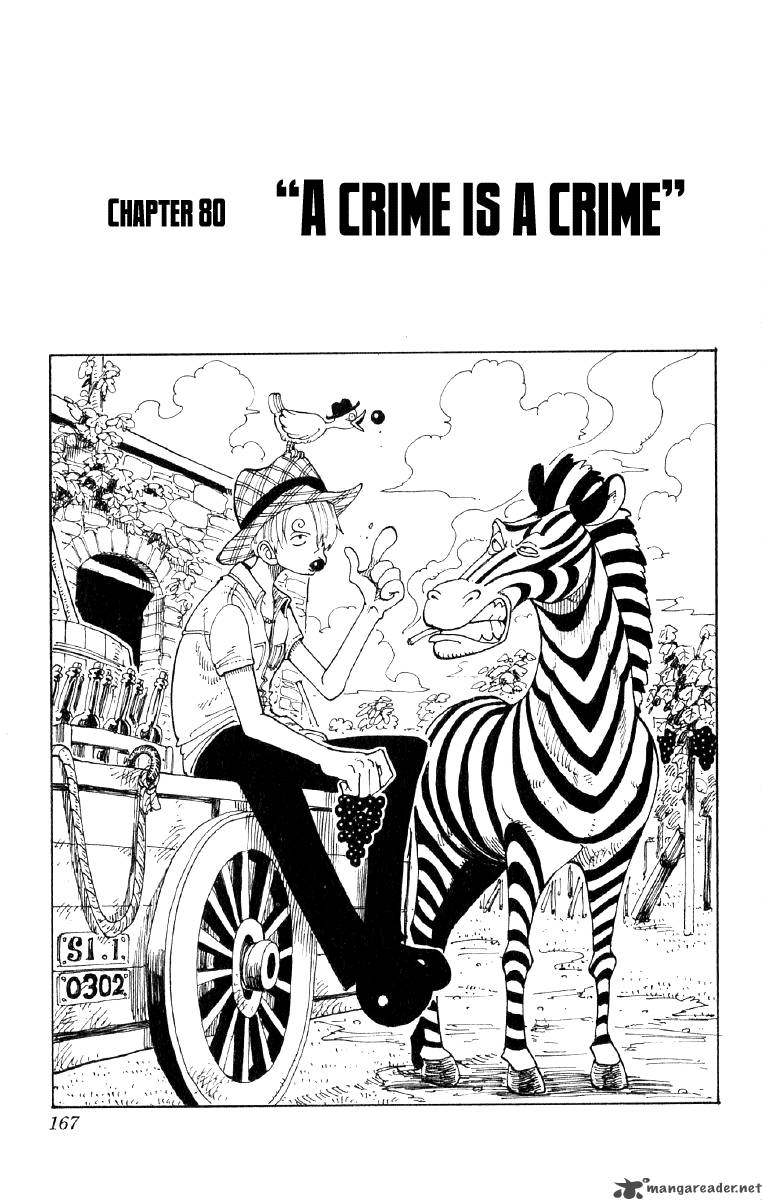 One Piece Manga Chapter 80 page 1 - A Crime is a Crime