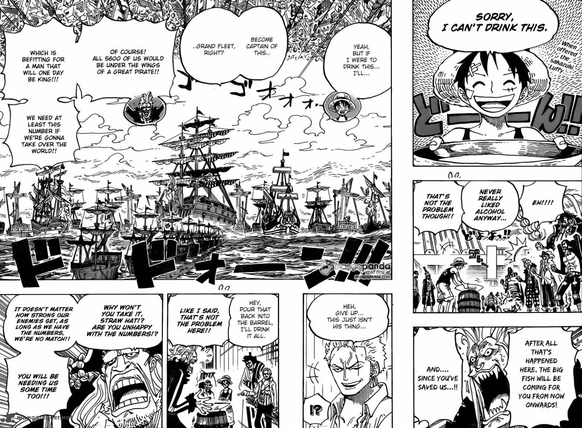 One Piece Manga Chapter 800 page 2 - Followers's Sake Cups
