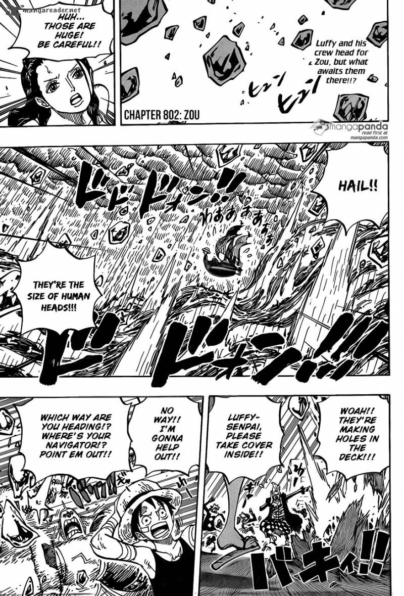 One Piece Manga Chapter 802 page 3 - Zou