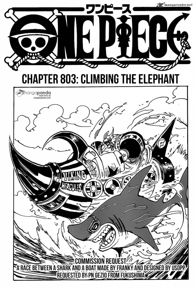 One Piece Manga Chapter 803 page 1 - Elephant Climbing