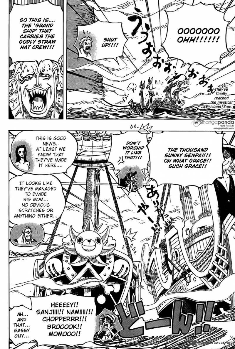One Piece Manga Chapter 803 page 2 - Elephant Climbing