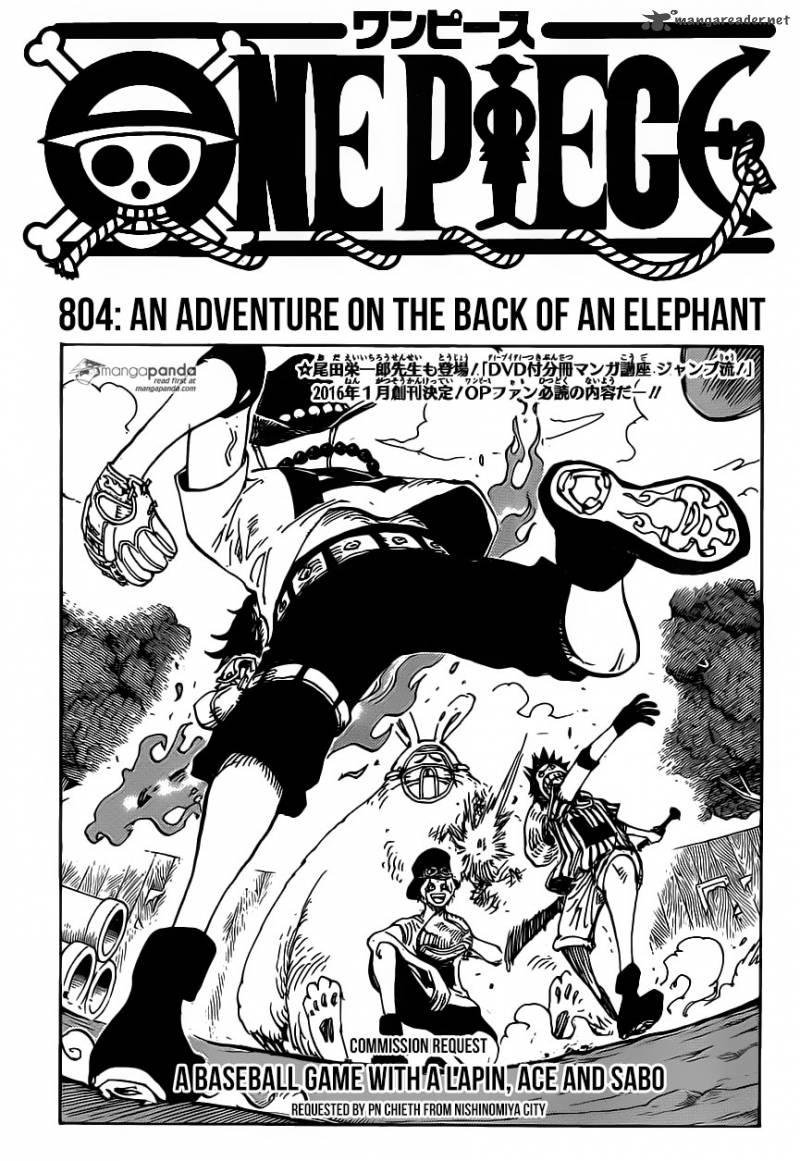 One Piece Manga Chapter 804 page 1 - Adventure in the Land Atop the Elephant's Back
