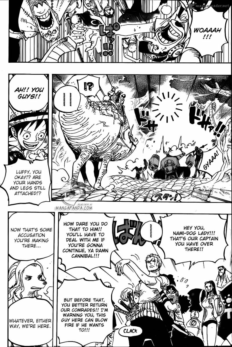 One Piece Manga Chapter 806 page 10 - At the Fortress of Right Belly
