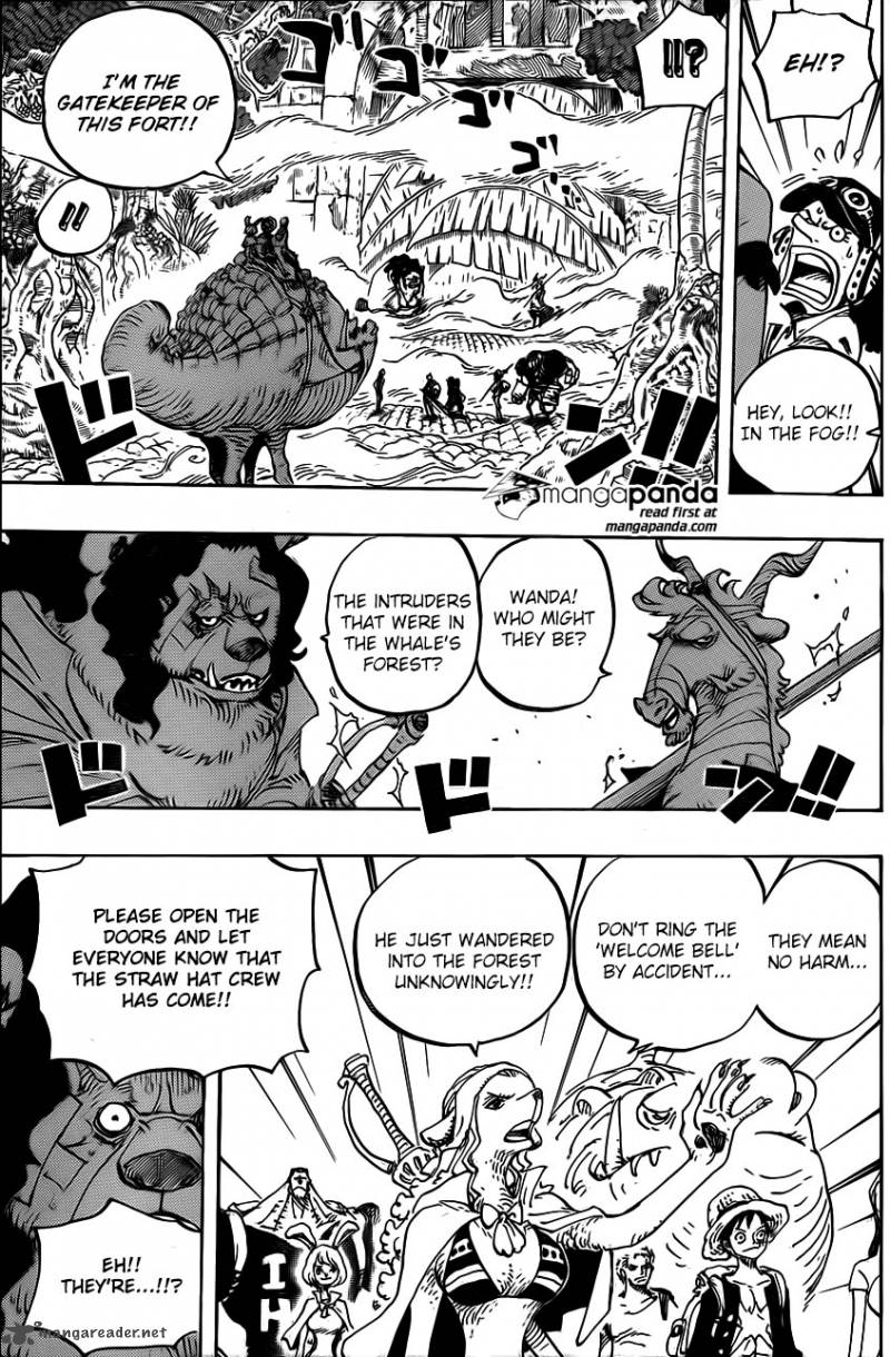 One Piece Manga Chapter 806 page 11 - At the Fortress of Right Belly
