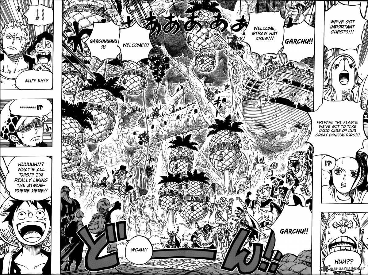 One Piece Manga Chapter 806 page 14 - At the Fortress of Right Belly