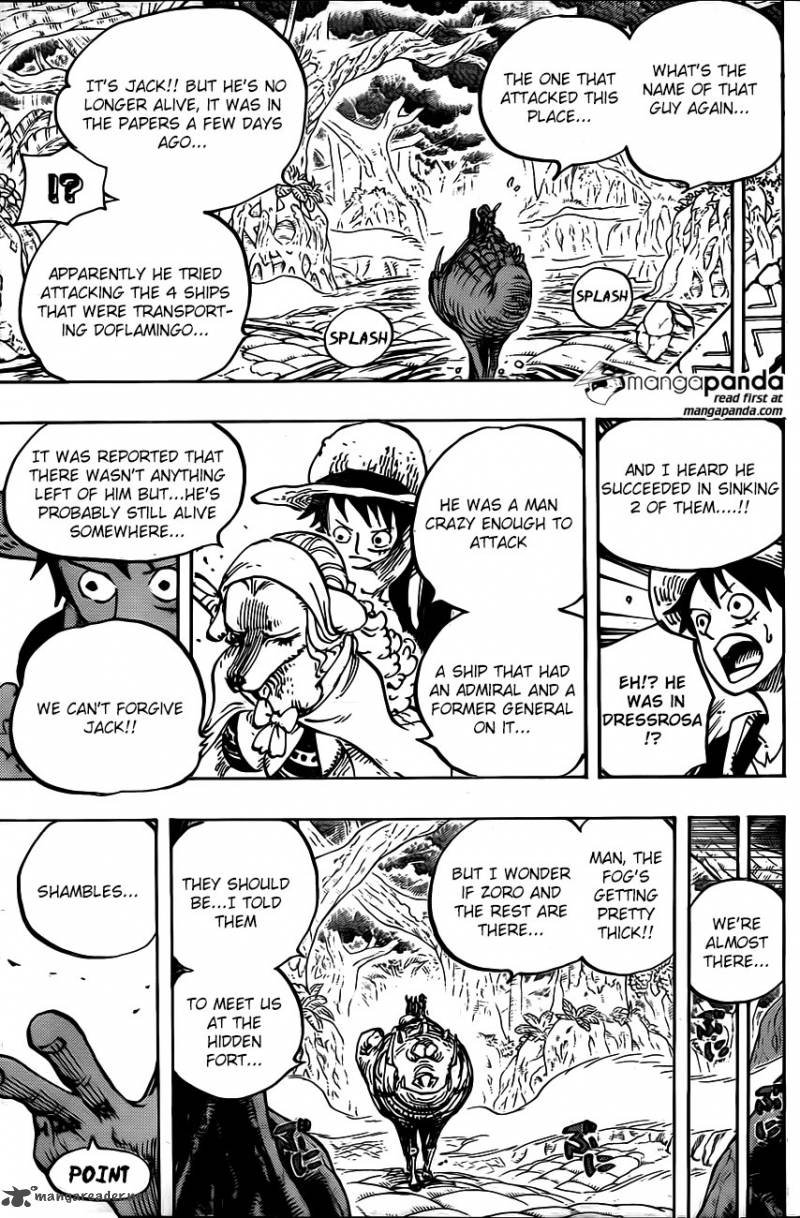 One Piece Manga Chapter 806 page 9 - At the Fortress of Right Belly