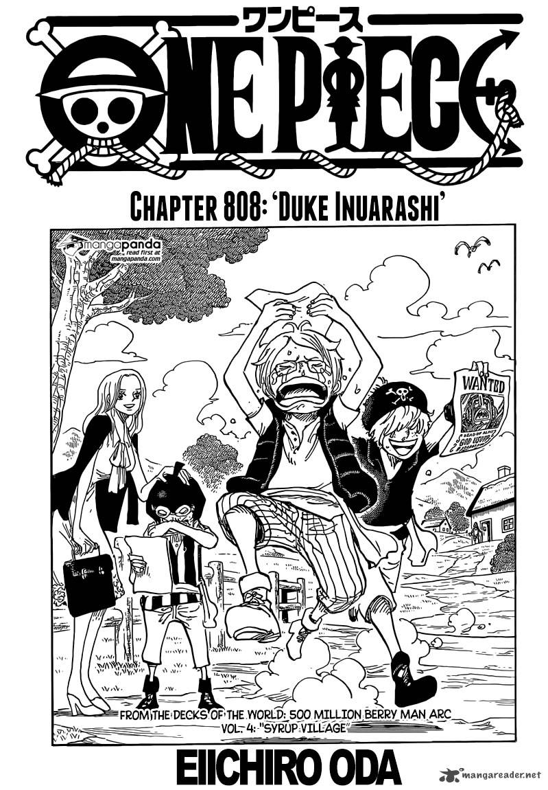 One Piece Manga Chapter 808 page 1 - Duke Inuarashi