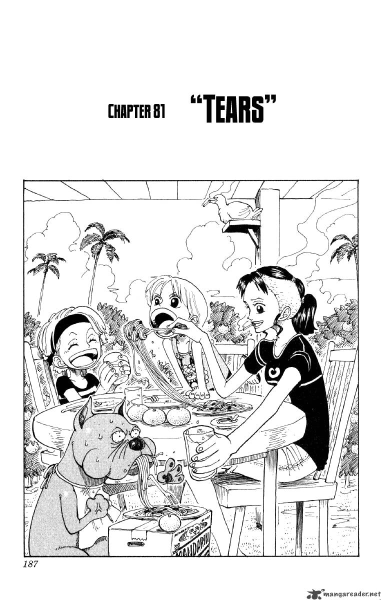 One Piece Manga Chapter 81 page 1 - Tears