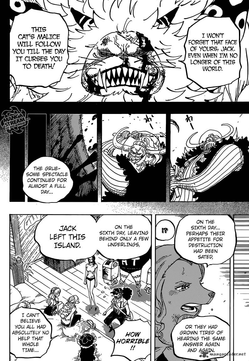 One Piece Manga Chapter 810 page 10 - The Curly Hat Pirates Arrive