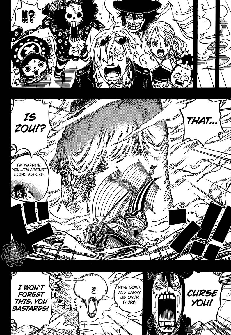 One Piece Manga Chapter 810 page 12 - The Curly Hat Pirates Arrive