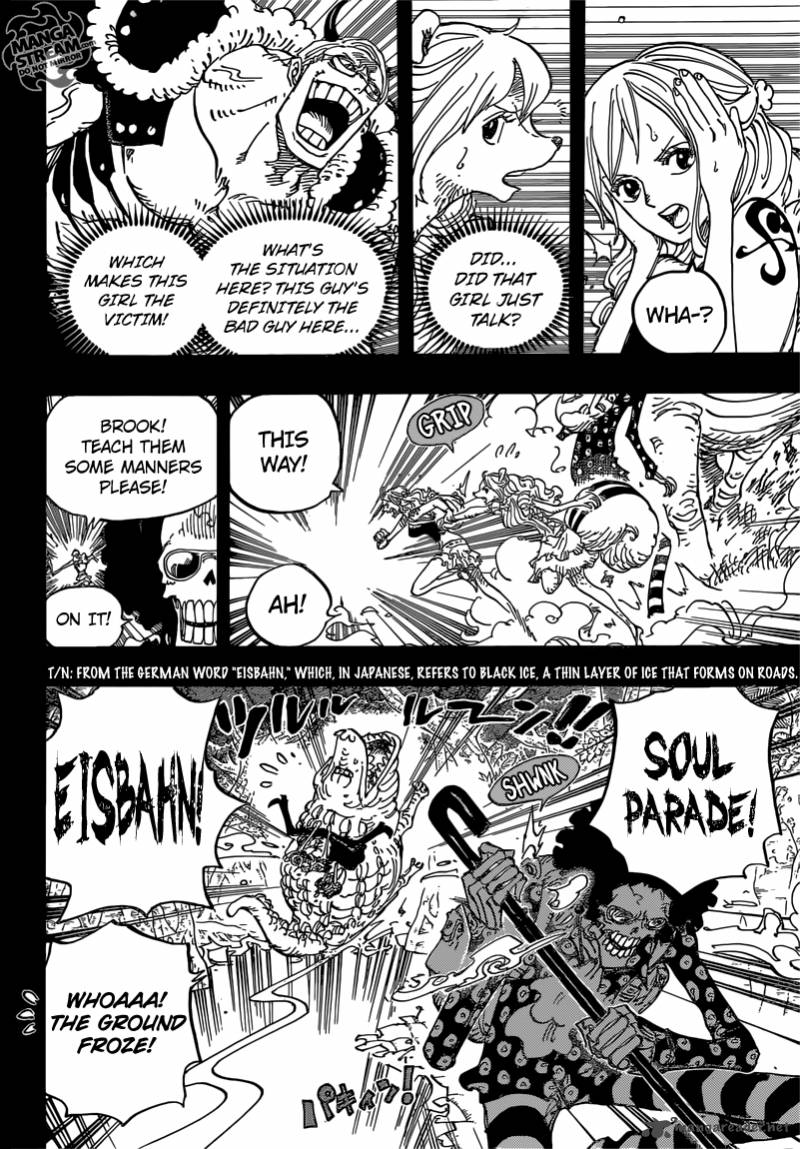 One Piece Manga Chapter 810 page 14 - The Curly Hat Pirates Arrive