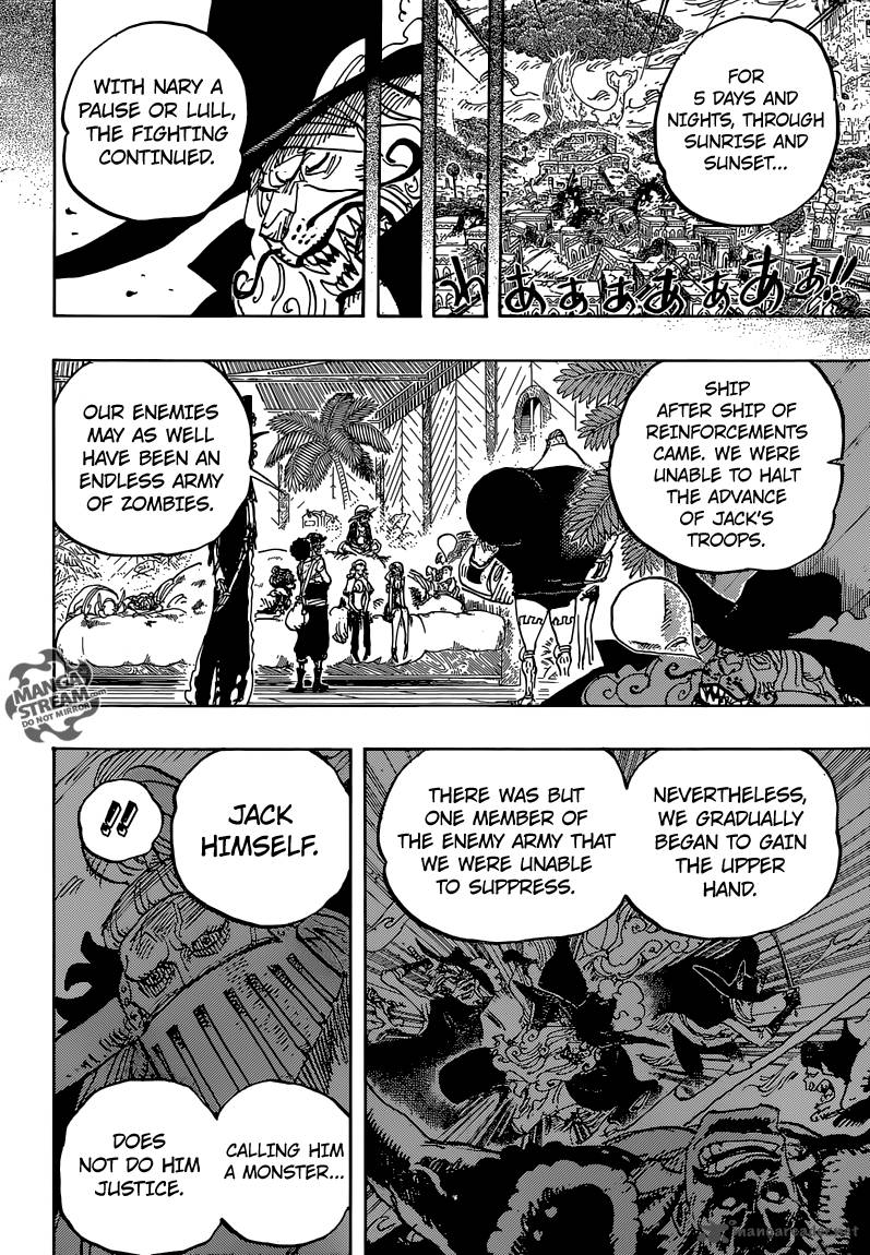 One Piece Manga Chapter 810 page 6 - The Curly Hat Pirates Arrive