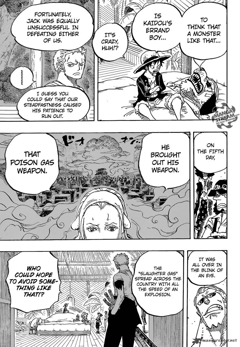One Piece Manga Chapter 810 page 7 - The Curly Hat Pirates Arrive