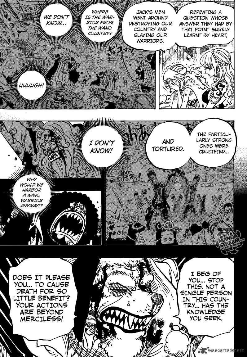 One Piece Manga Chapter 810 page 9 - The Curly Hat Pirates Arrive