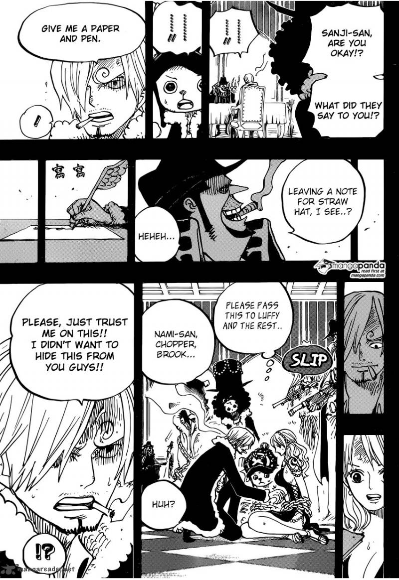 One Piece Manga Chapter 813 page 11 - Tea Party Invitation