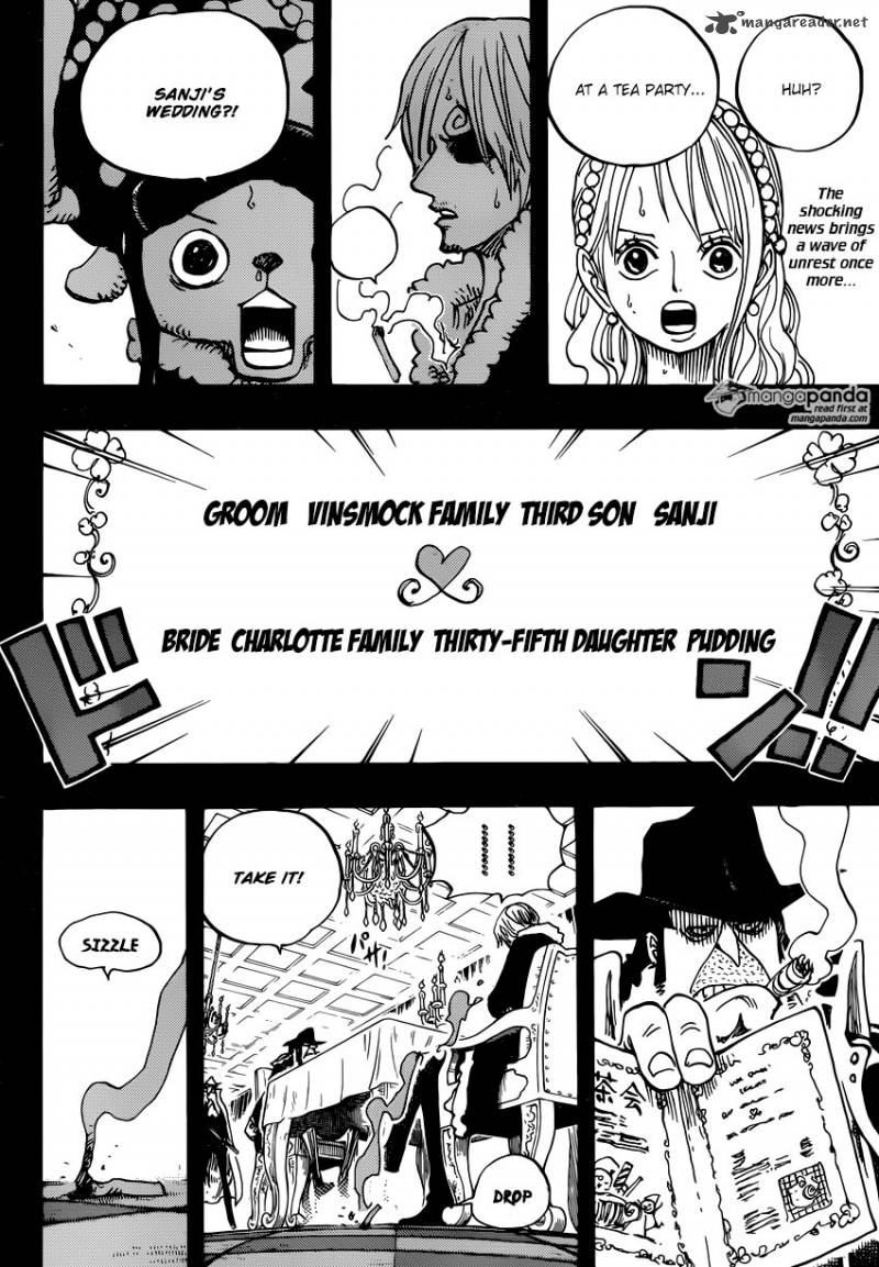 One Piece Manga Chapter 813 page 2 - Tea Party Invitation
