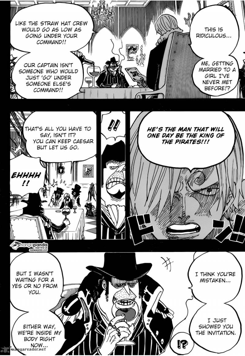 One Piece Manga Chapter 813 page 6 - Tea Party Invitation