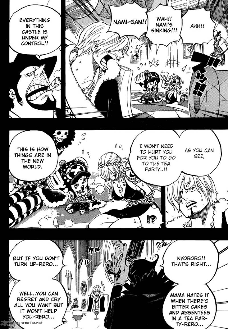 One Piece Manga Chapter 813 page 8 - Tea Party Invitation