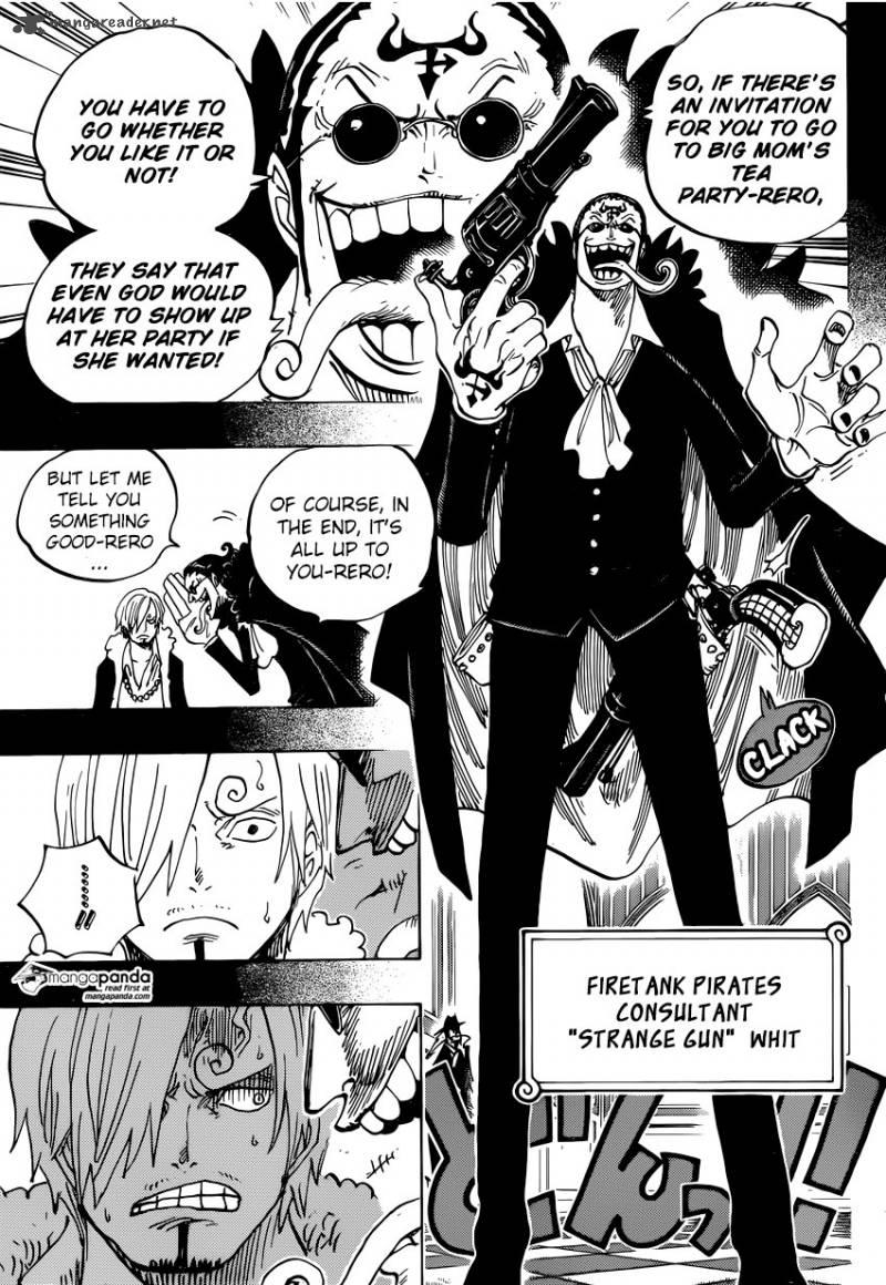 One Piece Manga Chapter 813 page 9 - Tea Party Invitation