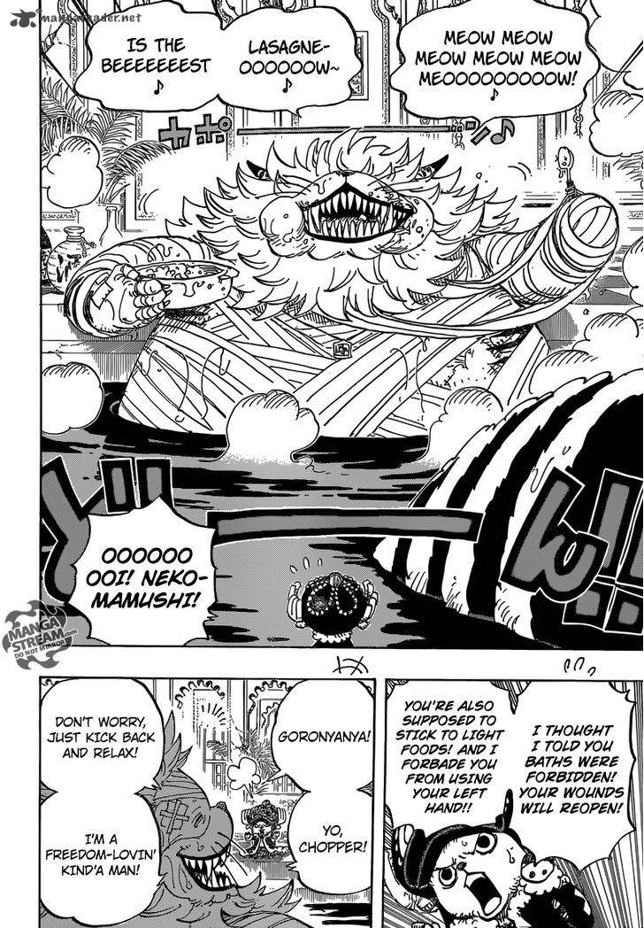 One Piece Manga Chapter 814 page 13 - Let's Go See Master Nekomamushi
