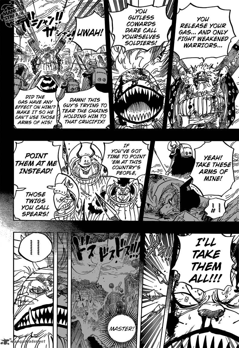 One Piece Manga Chapter 816 page 10 - Dog vs. Cat