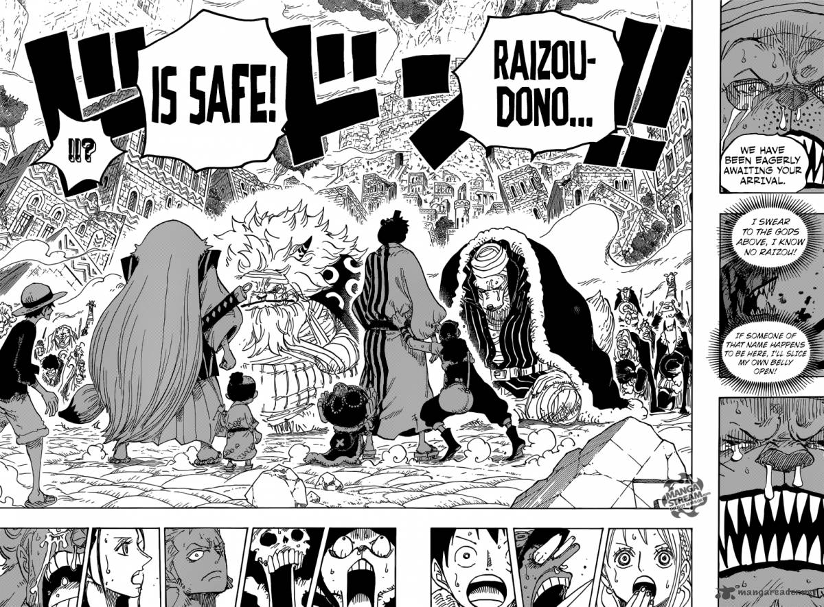 One Piece Manga Chapter 816 page 14 - Dog vs. Cat