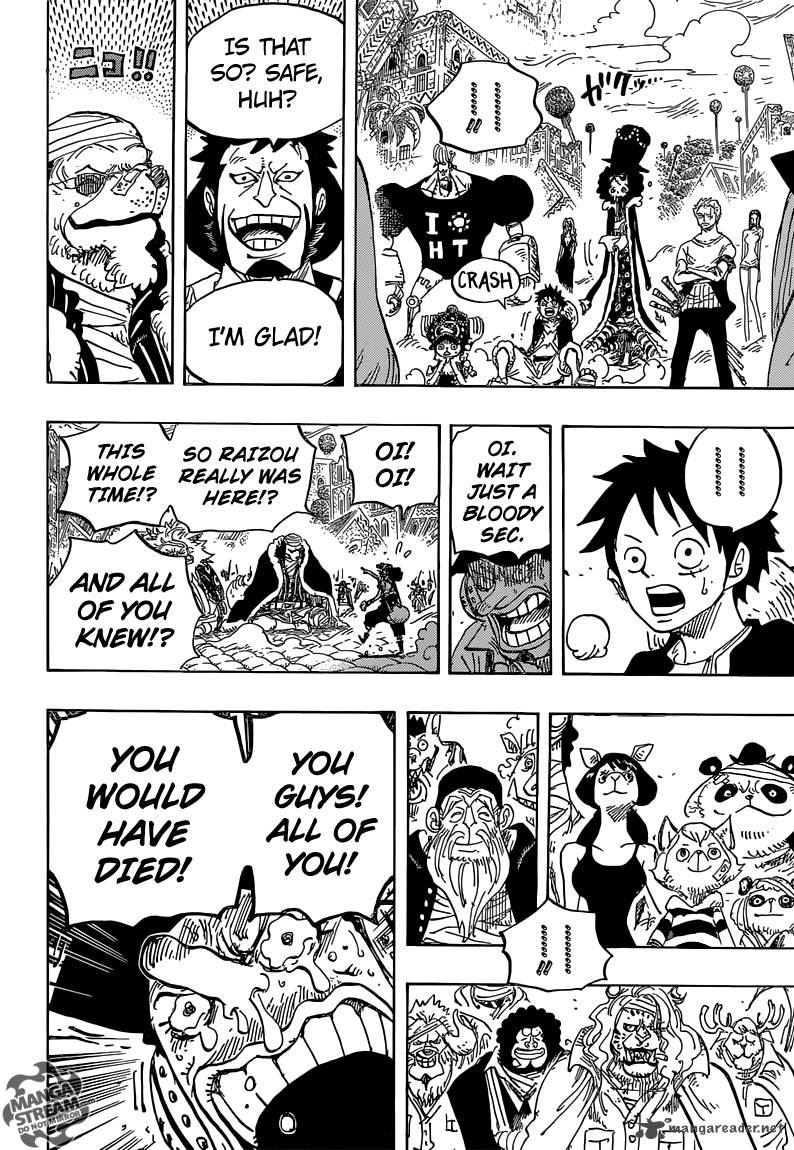 One Piece Manga Chapter 816 page 15 - Dog vs. Cat