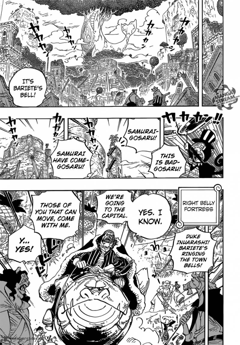 One Piece Manga Chapter 816 page 3 - Dog vs. Cat