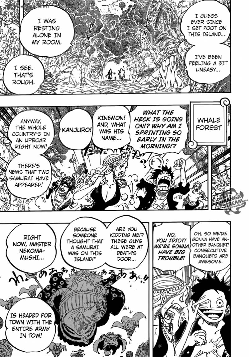 One Piece Manga Chapter 816 page 5 - Dog vs. Cat