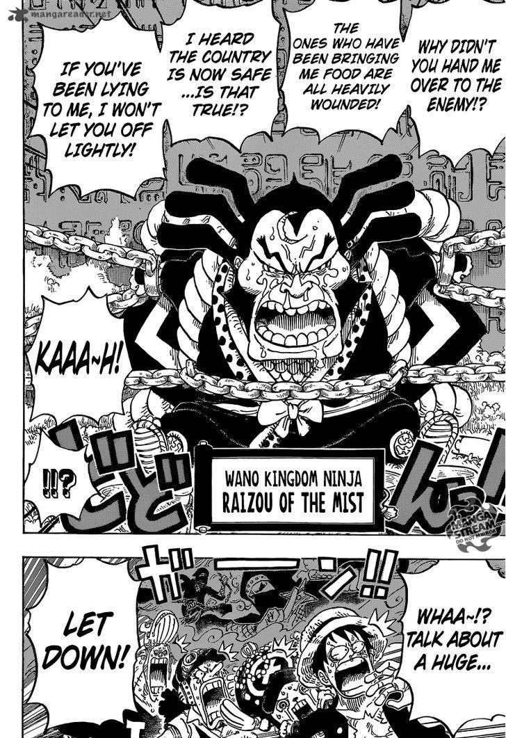 One Piece Manga Chapter 817 page 14 - Raizo of the Mist