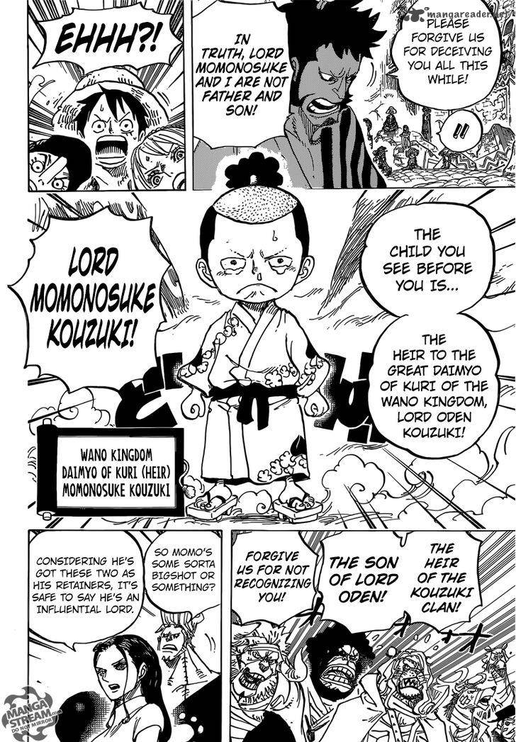 One Piece Manga Chapter 817 page 8 - Raizo of the Mist