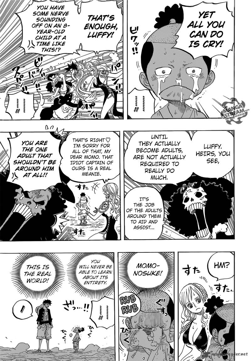 One Piece Manga Chapter 819 page 10 - Momonosuke, Heir to the Kouzuki Family