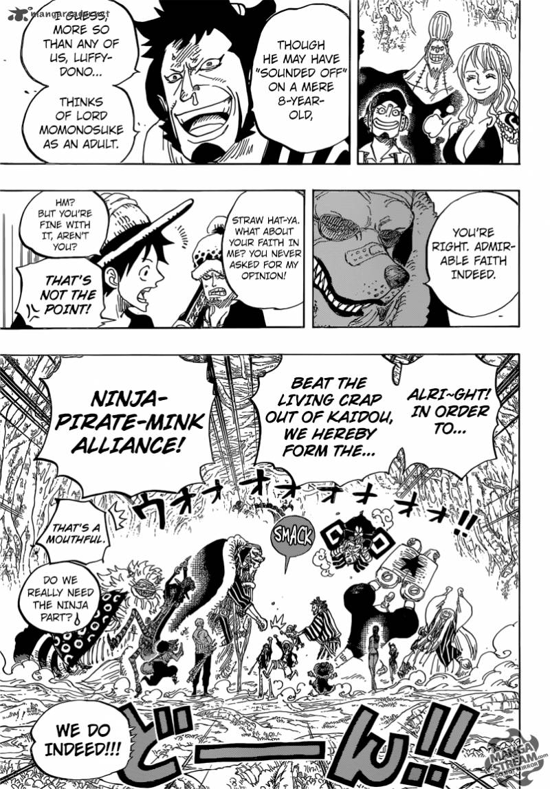 One Piece Manga Chapter 819 page 14 - Momonosuke, Heir to the Kouzuki Family