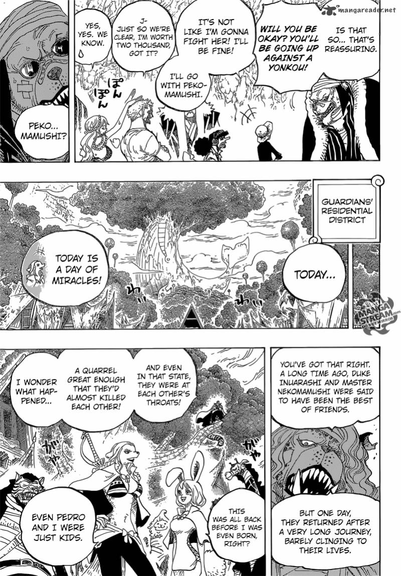 One Piece Manga Chapter 819 page 16 - Momonosuke, Heir to the Kouzuki Family