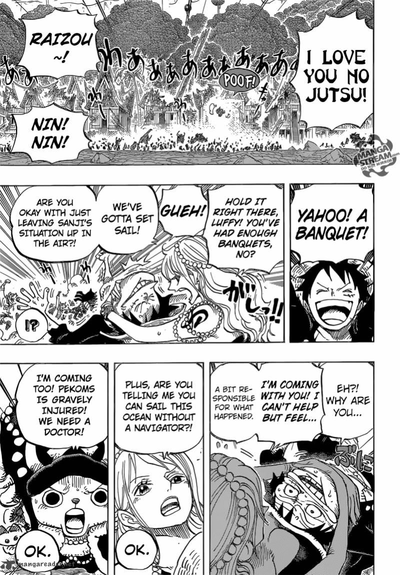 One Piece Manga Chapter 820 page 15 - Dog and Cat Have a History