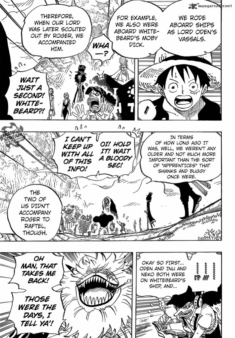 One Piece Manga Chapter 820 page 3 - Dog and Cat Have a History