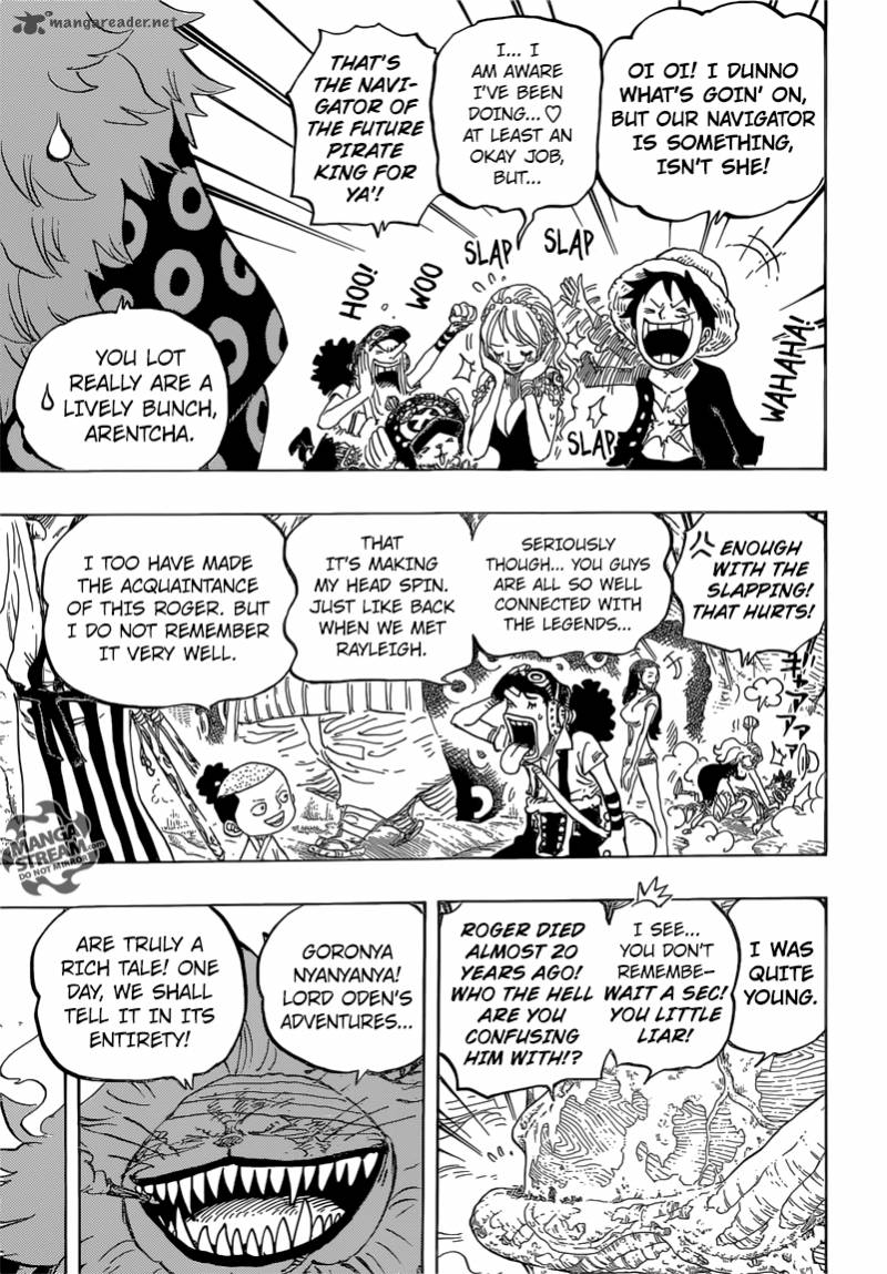 One Piece Manga Chapter 820 page 9 - Dog and Cat Have a History