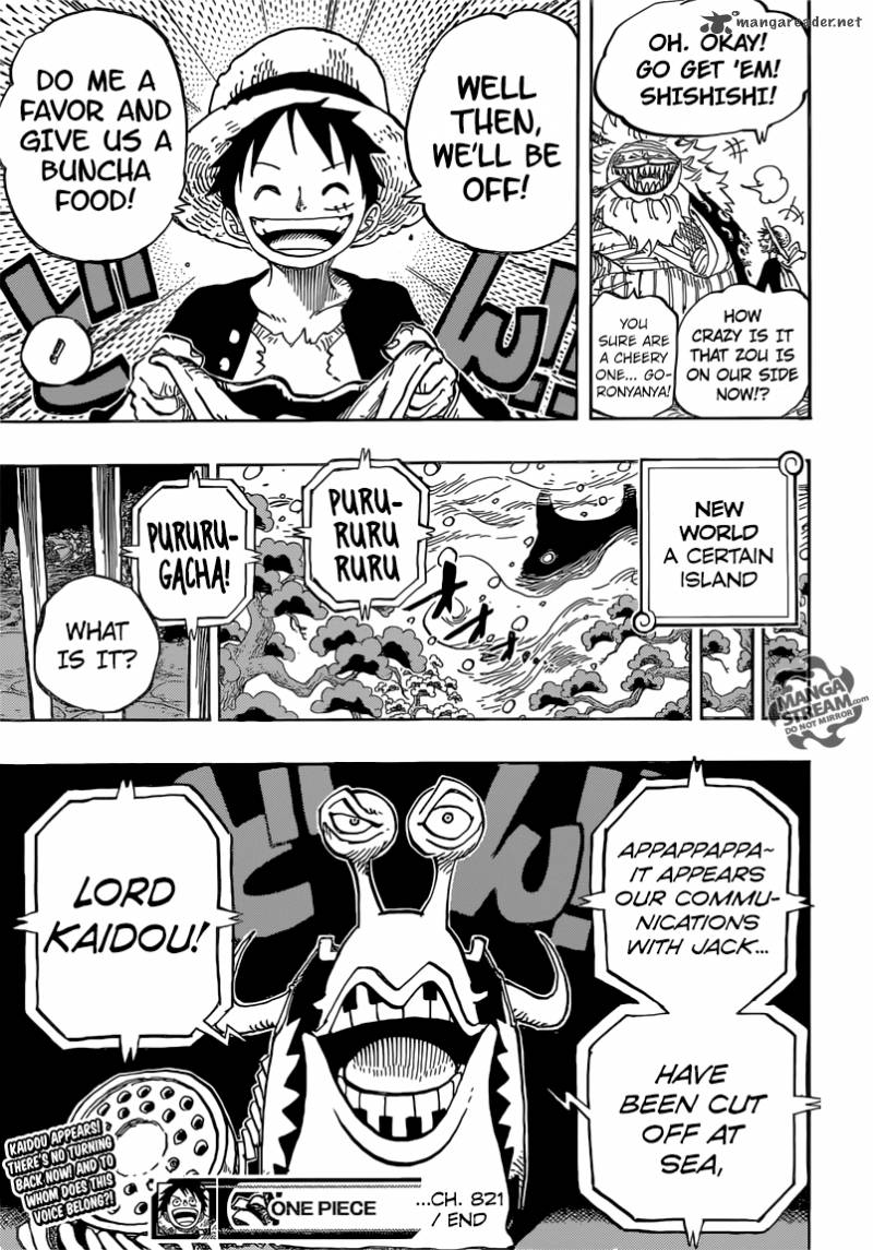 One Piece Manga Chapter 821 page 20 - Understood