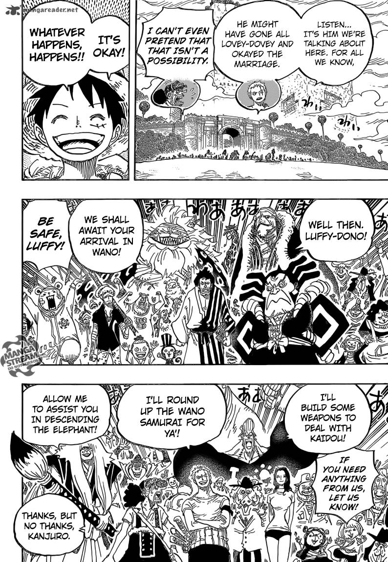 One Piece Manga Chapter 822 page 14 - Descending the Elephant