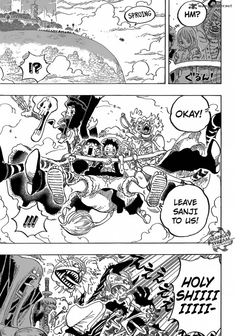 One Piece Manga Chapter 822 page 15 - Descending the Elephant