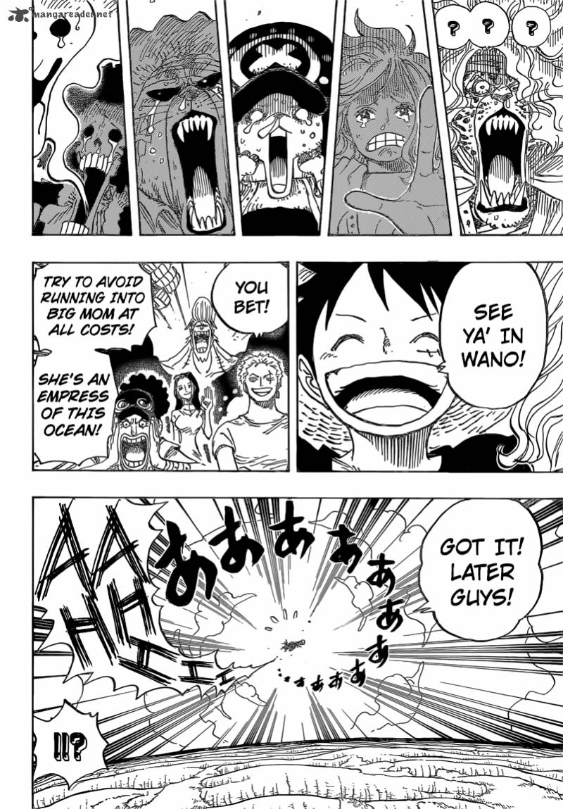 One Piece Manga Chapter 822 page 16 - Descending the Elephant