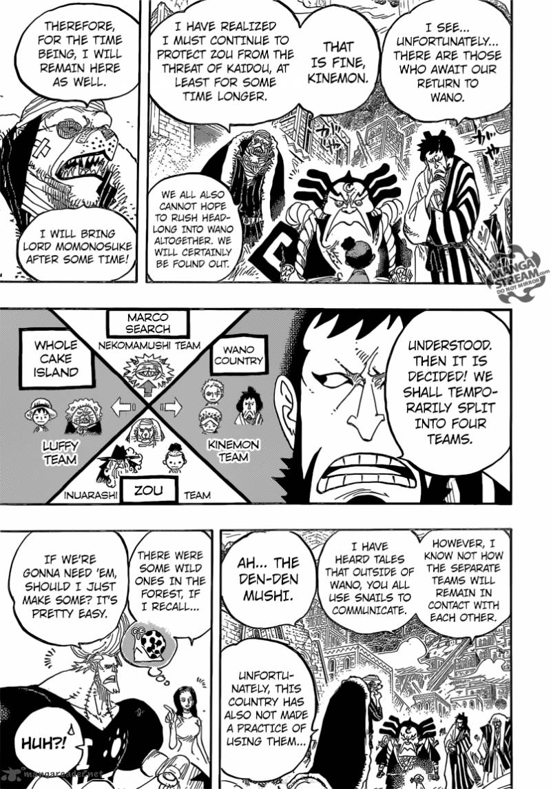 One Piece Manga Chapter 822 page 5 - Descending the Elephant