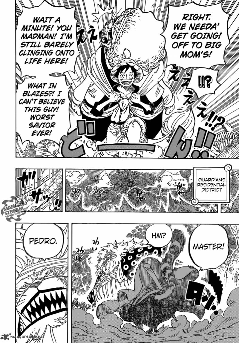 One Piece Manga Chapter 822 page 8 - Descending the Elephant
